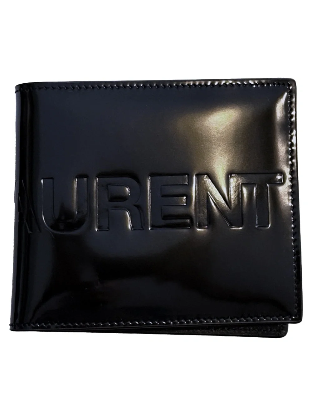 Saint Laurent Men's Bifold Wallet with Debossed Logo